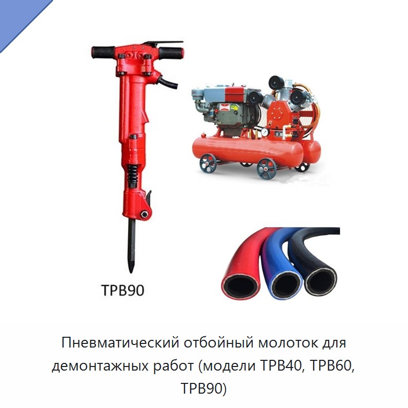 Пневматический отбойный молоток для демонтажных работ
