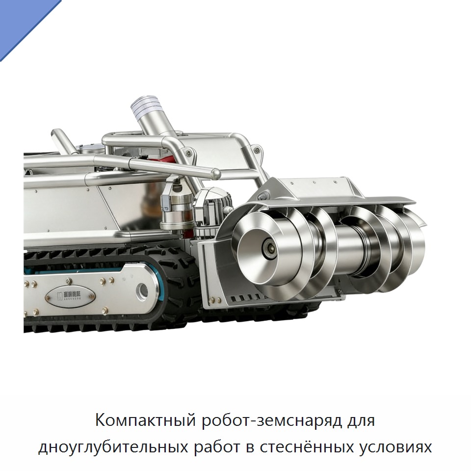 Компактный робот-земснаряд для дноуглубительных работ в стеснённых условиях