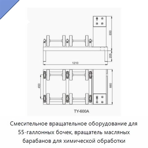 Смесительное вращательное оборудование для 55-галлонных бочек, вращатель масляных барабанов для химической обработки