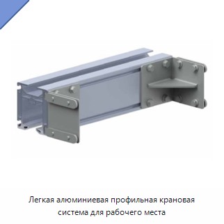 Легкая алюминиевая профильная крановая система для рабочего места