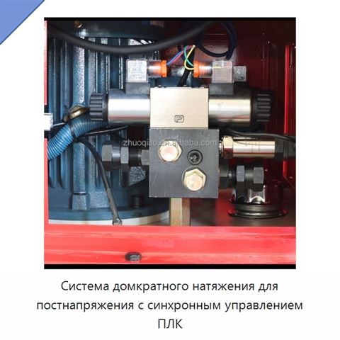 Система домкратного натяжения для постнапряжения с синхронным управлением ПЛК