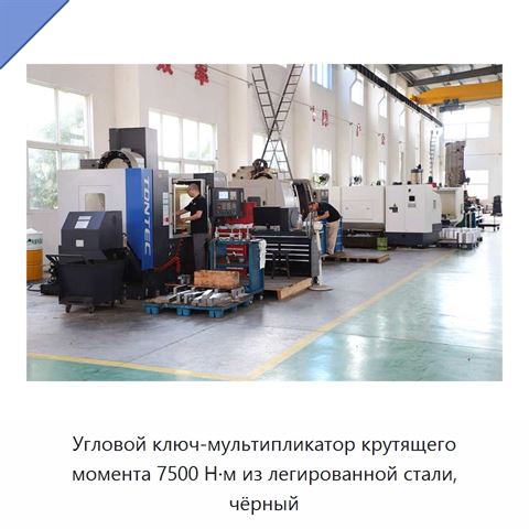 Угловой ключ-мультипликатор крутящего момента 7500 Н·м из легированной стали, чёрный