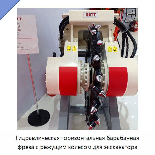 Гидравлическая горизонтальная барабанная фреза с режущим колесом для экскаватора — Навесное оборудование для строительной техники