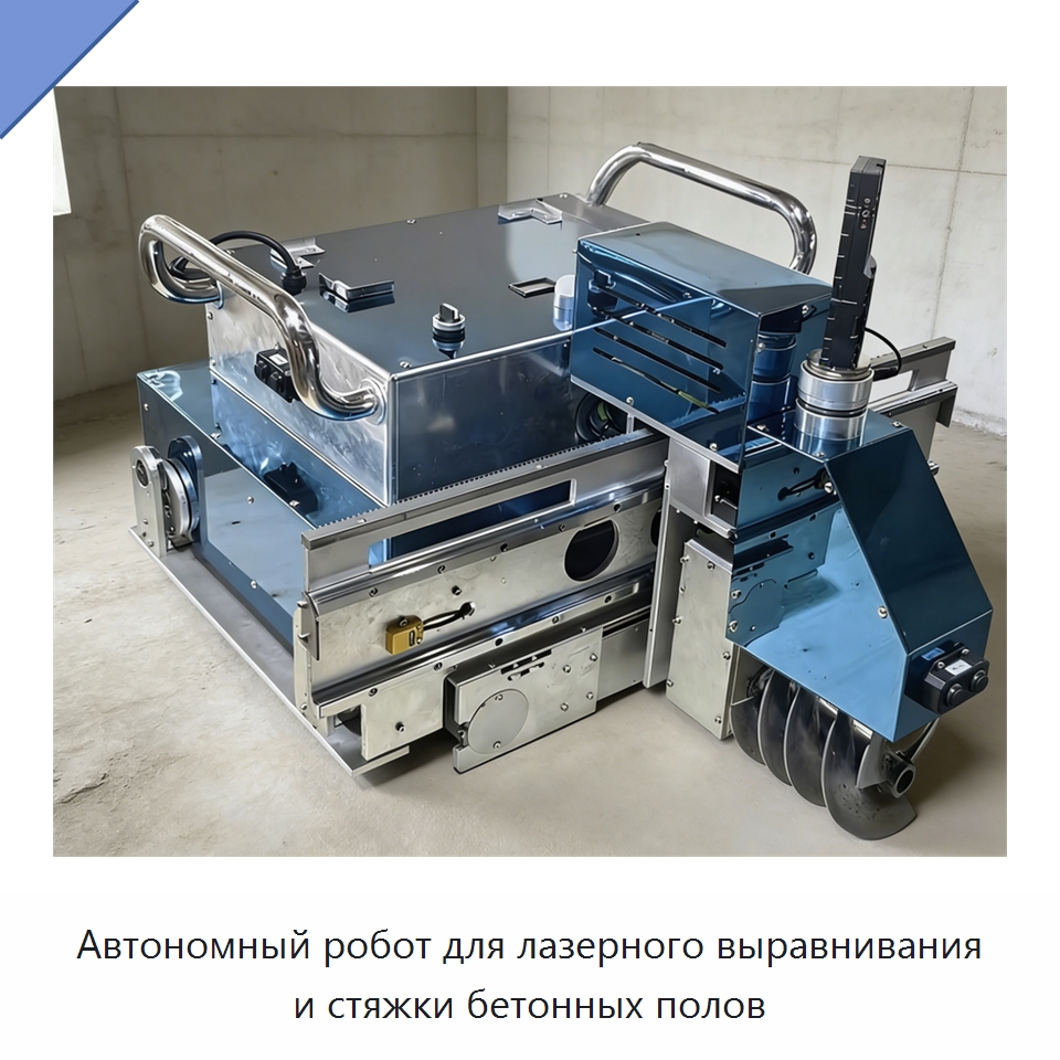 Автономный робот для лазерного выравнивания и стяжки бетонных полов — Прочая строительная техника