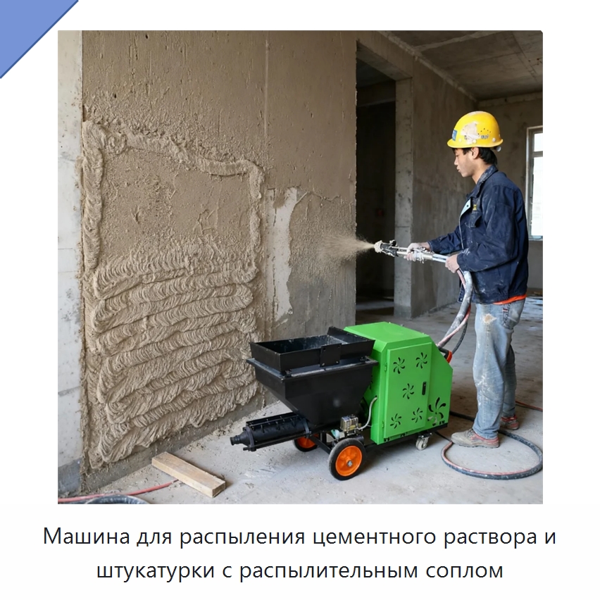 Машина для распыления цементного раствора и штукатурки с распылительным соплом — Штукатурные станции