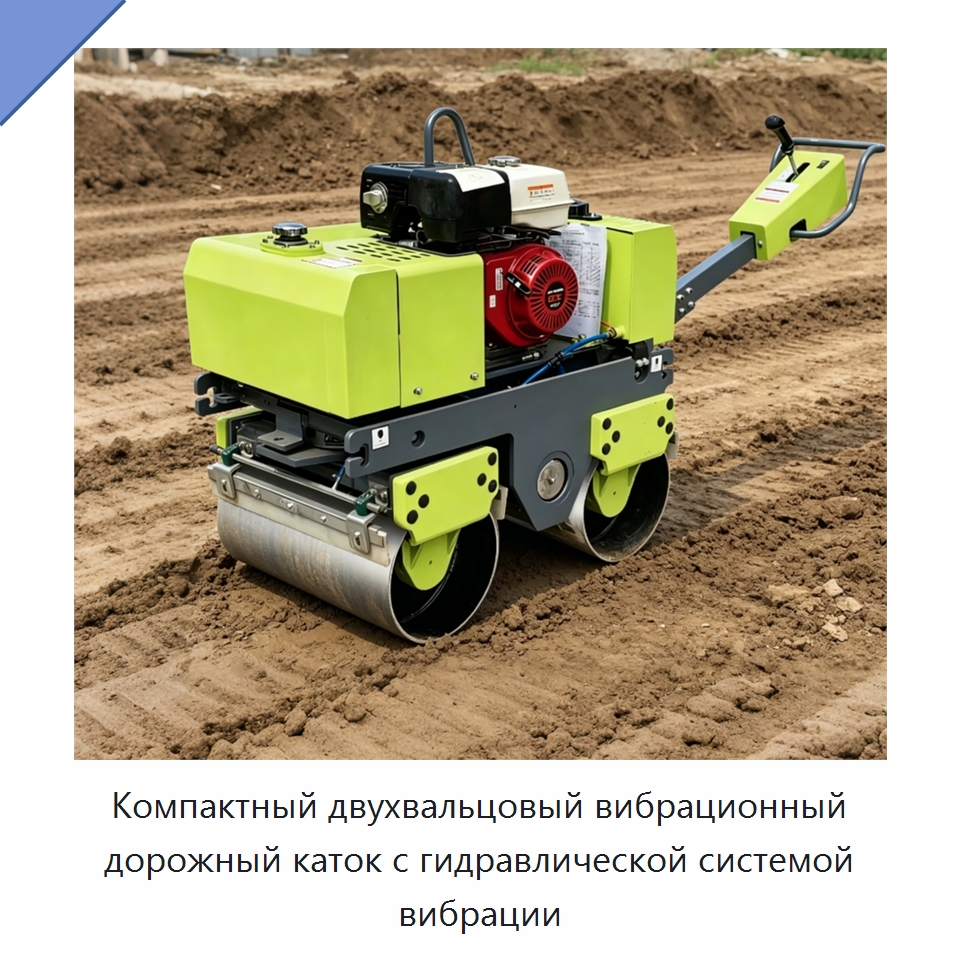 Компактный двухвальцовый вибрационный дорожный каток с гидравлической системой вибрации — Дорожная техника