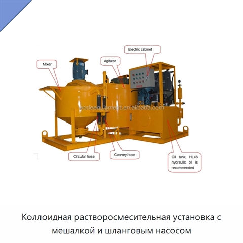 Коллоидная растворосмесительная установка с мешалкой и шланговым насосом