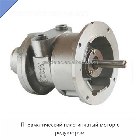 Пневматический пластинчатый мотор с редуктором