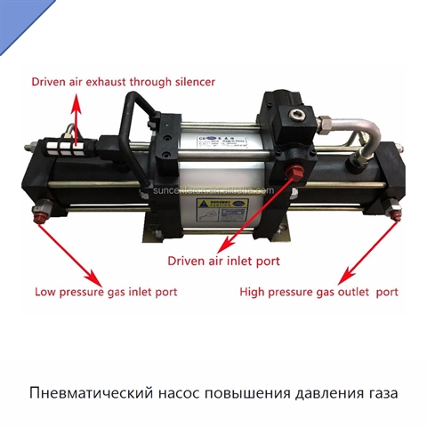 Пневматический насос повышения давления газа