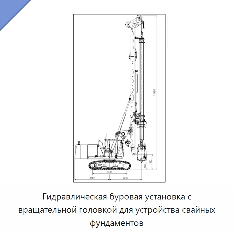 Гидравлическая буровая установка с вращательной головкой для устройства свайных фундаментов — Сваебойные установки