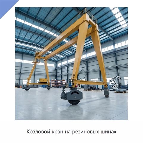 Козловой кран на резиновых шинах