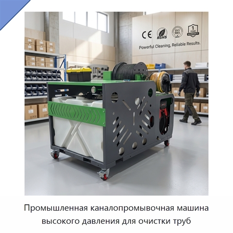 Промышленная каналопромывочная машина высокого давления для очистки труб