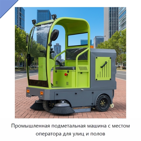Промышленная подметальная машина с местом оператора для улиц и полов