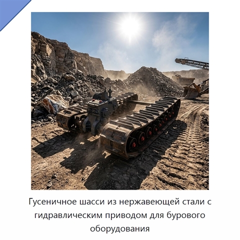 Гусеничное шасси из нержавеющей стали с гидравлическим приводом для бурового оборудования