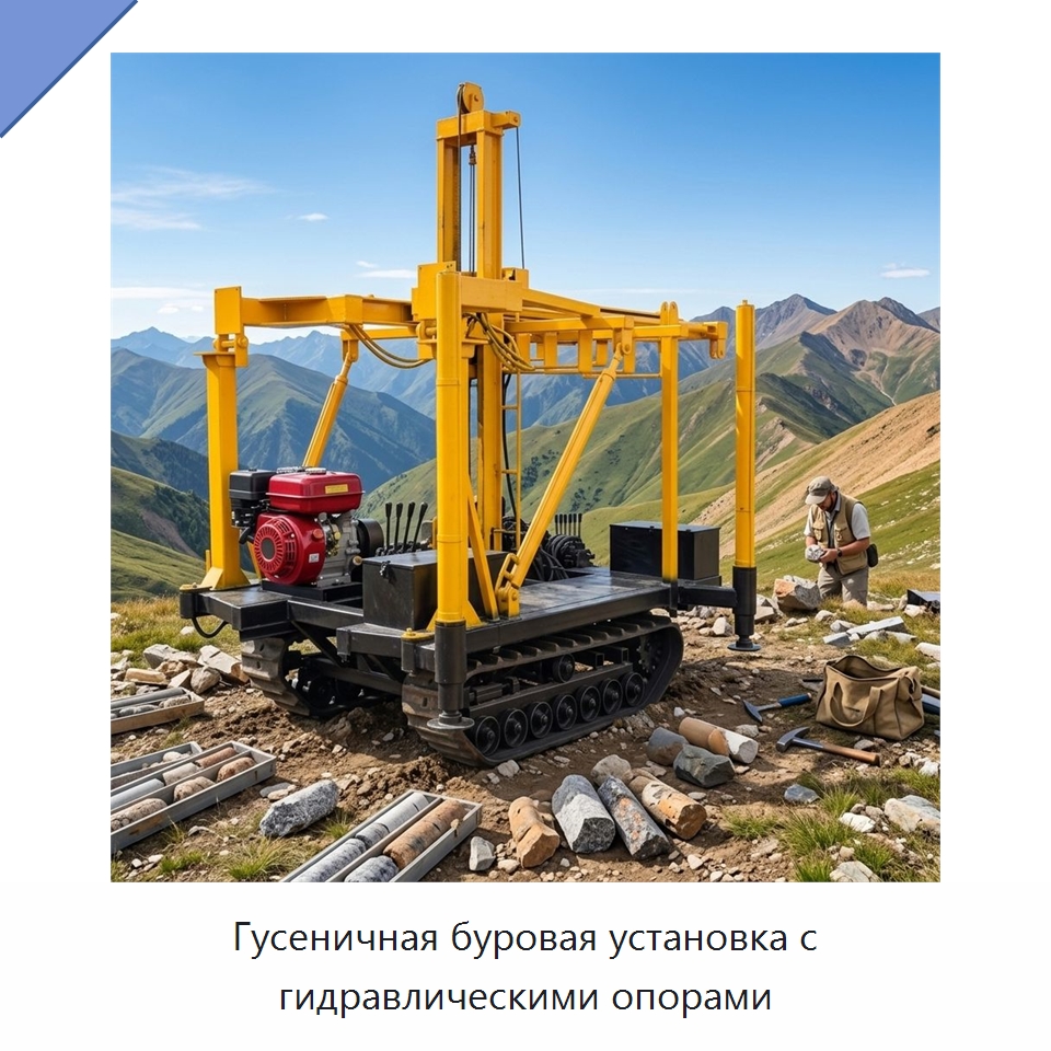 Гусеничная буровая установка с гидравлическими опорами — Горнодобывающее оборудование