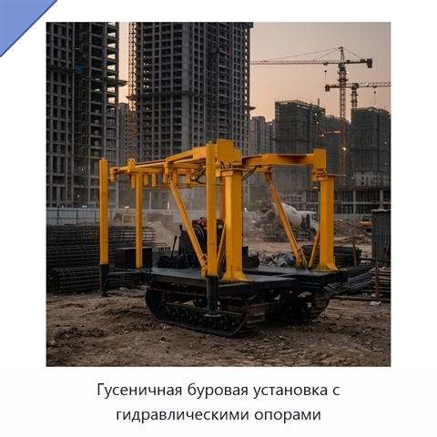 Гусеничная буровая установка с гидравлическими опорами