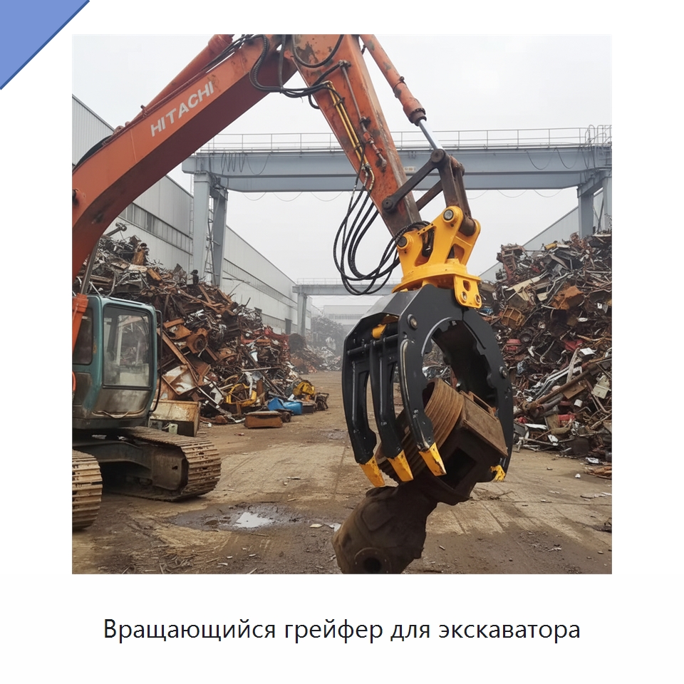 Вращающийся грейфер для экскаватора — Навесное оборудование для строительной техники