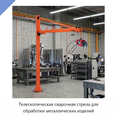 Телескопическая сварочная стрела для обработки металлических изделий