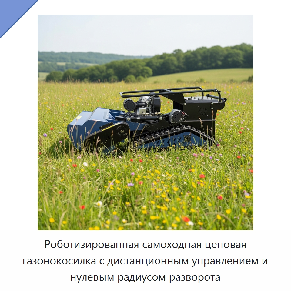 Роботизированная самоходная цеповая газонокосилка с дистанционным управлением и нулевым радиусом разворота — Газонокосилки