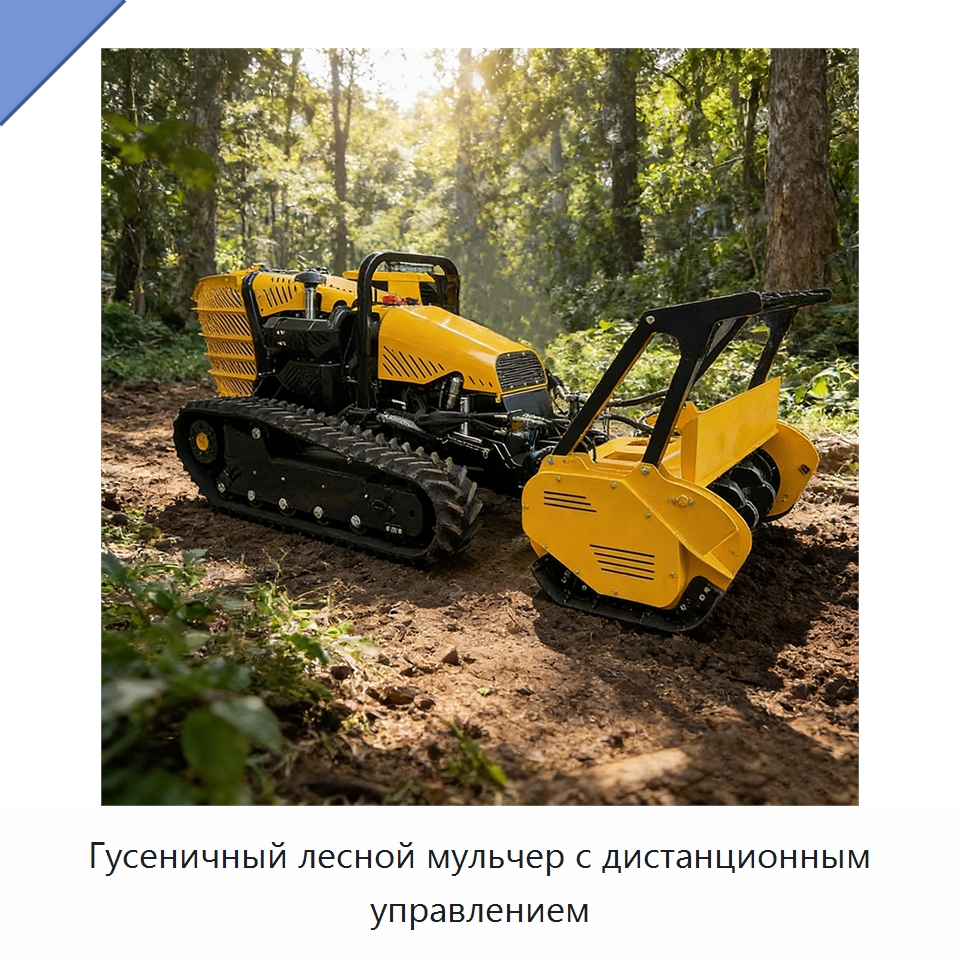 Гусеничный лесной мульчер с дистанционным управлением — Лесохозяйственная техника