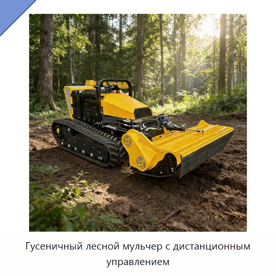 Гусеничный лесной мульчер с дистанционным управлением — Лесохозяйственная техника