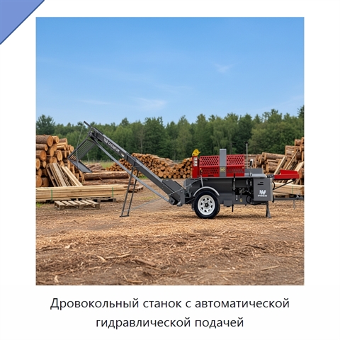 Дровокольный станок с автоматической гидравлической подачей