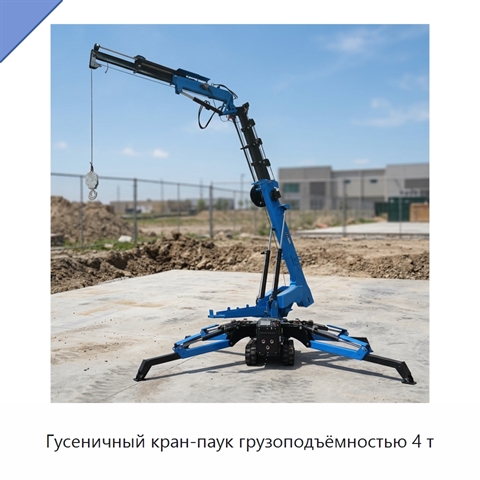 Гусеничный кран-паук грузоподъёмностью 4 т