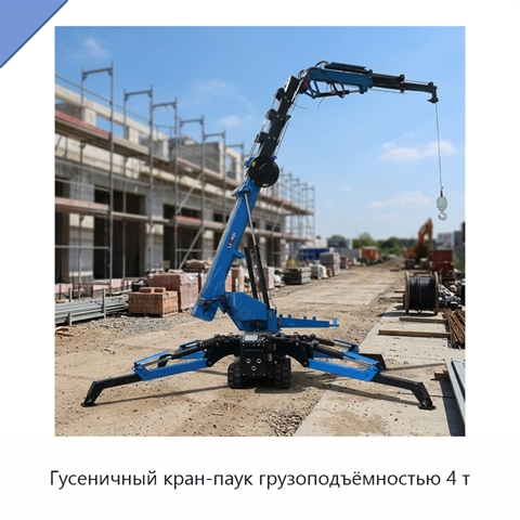 Гусеничный кран-паук грузоподъёмностью 4 т