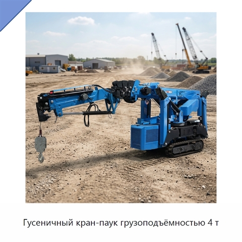 Гусеничный кран-паук грузоподъёмностью 4 т
