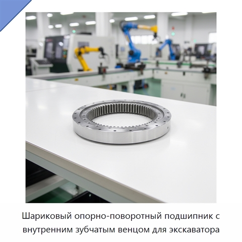 Шариковый опорно-поворотный подшипник с внутренним зубчатым венцом для экскаватора