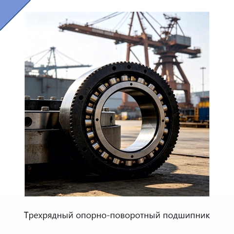 Трехрядный опорно-поворотный подшипник