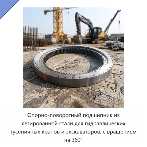 Опорно-поворотный подшипник из легированной стали для гидравлических гусеничных кранов и экскаваторов, с вращением на 360°