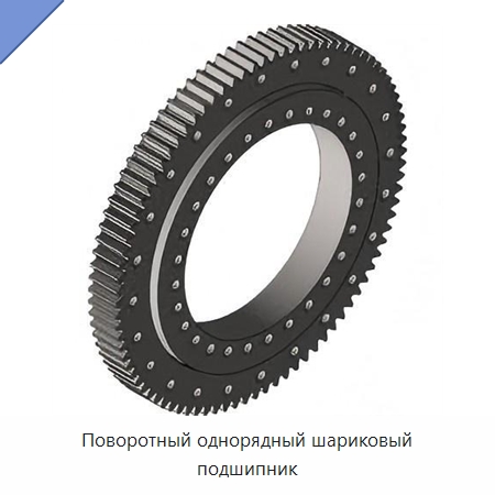 Поворотный однорядный шариковый подшипник — Опорно-поворотные подшипники