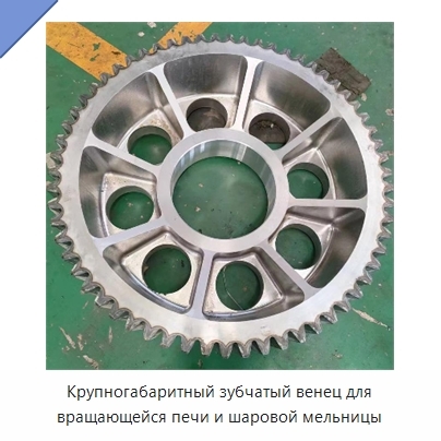 Крупногабаритный зубчатый венец для вращающейся печи и шаровой мельницы