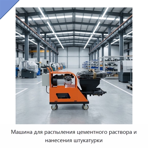 Машина для распыления цементного раствора и нанесения штукатурки