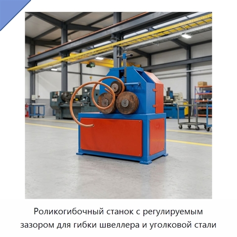 Роликогибочный станок с регулируемым зазором для гибки швеллера и уголковой стали