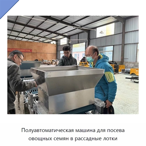 Полуавтоматическая машина для посева овощных семян в рассадные лотки
