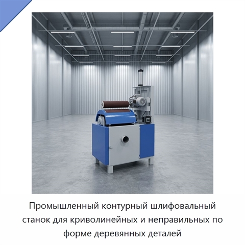 Промышленный контурный шлифовальный станок для криволинейных и неправильных по форме деревянных деталей