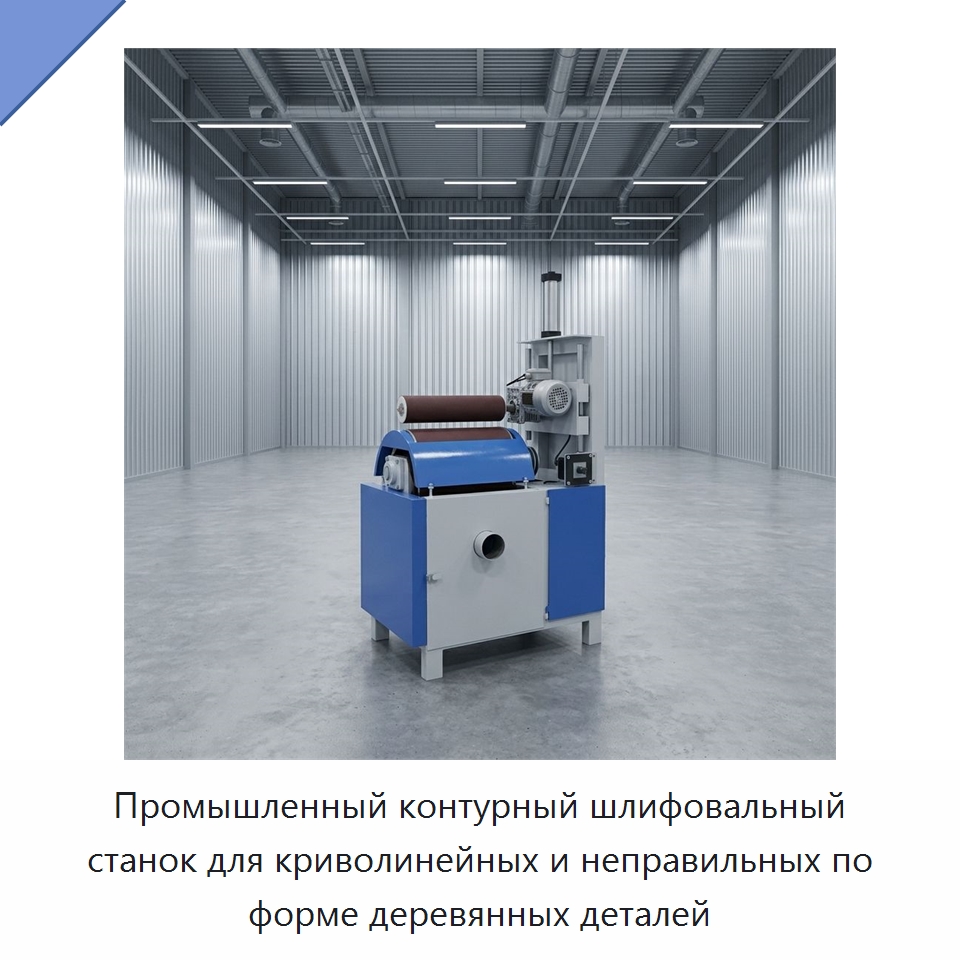 Промышленный контурный шлифовальный станок для криволинейных и неправильных по форме деревянных деталей — Промышленное оборудование