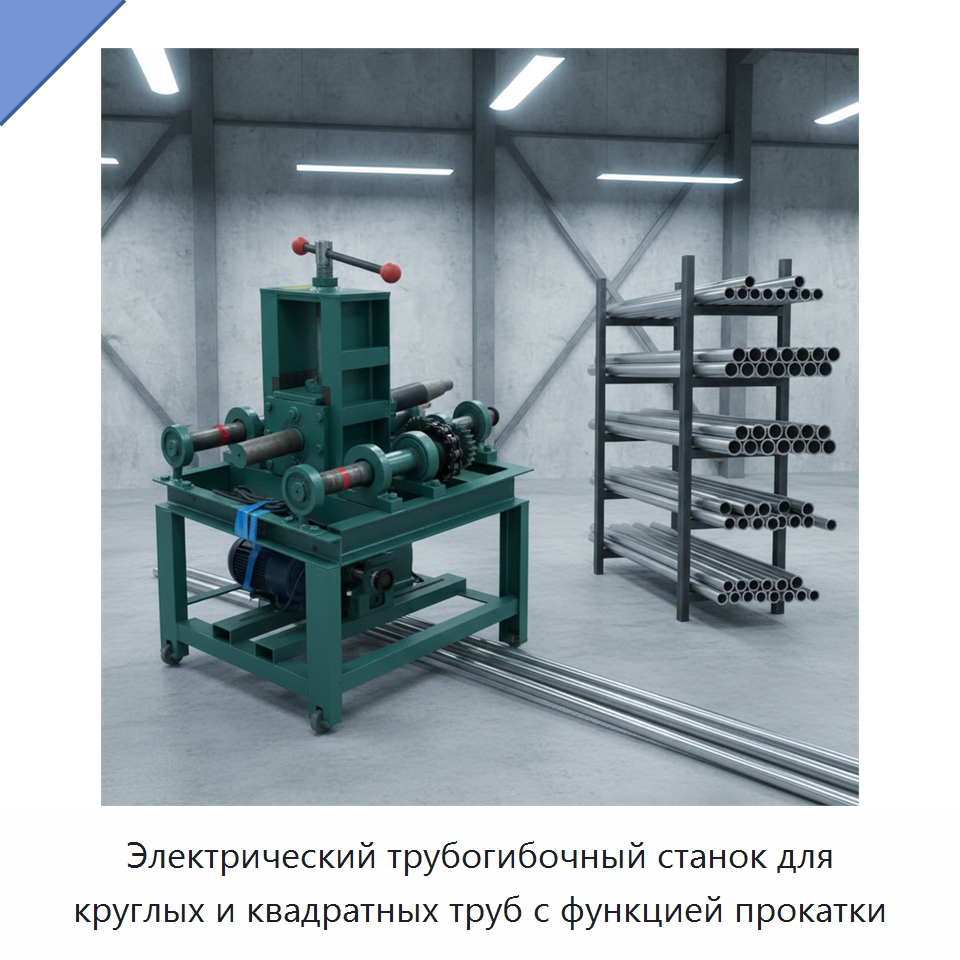 Электрический трубогибочный станок для круглых и квадратных труб с функцией прокатки — Специальная строительная техника