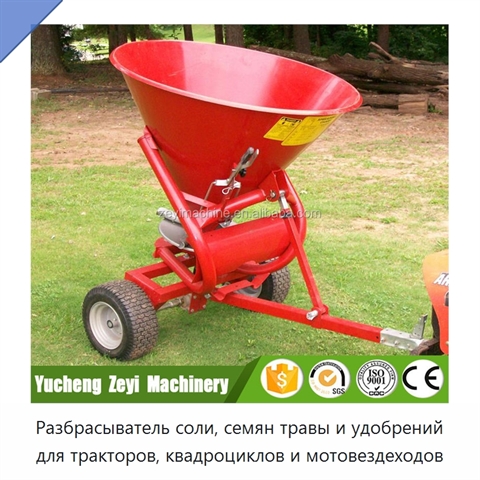 Разбрасыватель соли, семян травы и удобрений для тракторов, квадроциклов и мотовездеходов