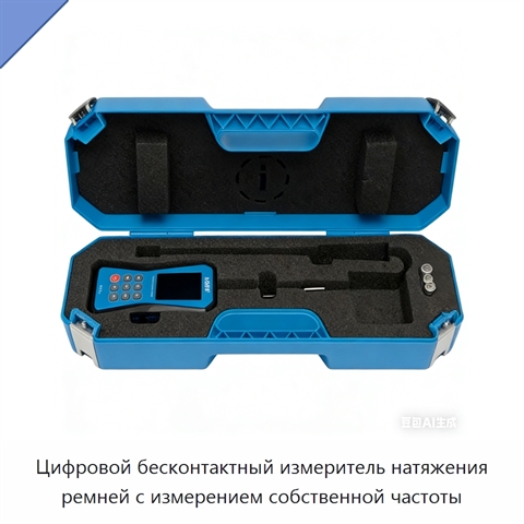 Цифровой бесконтактный измеритель натяжения ремней с измерением собственной частоты