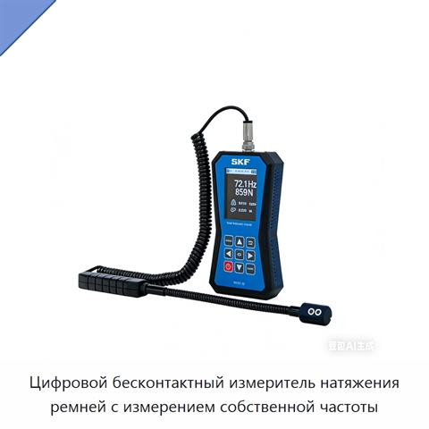 Цифровой бесконтактный измеритель натяжения ремней с измерением собственной частоты