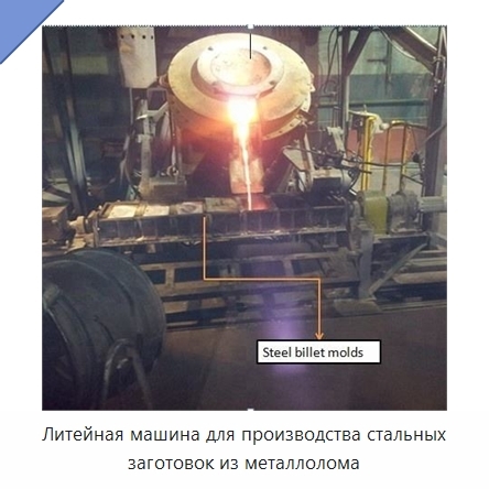 Литейная машина для производства стальных заготовок из металлолома