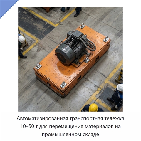 Автоматизированная транспортная тележка 10–50 т для перемещения материалов на промышленном складе