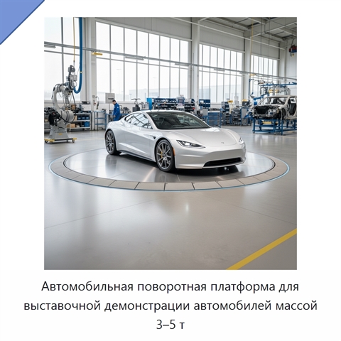 Автомобильная поворотная платформа для выставочной демонстрации автомобилей массой 3–5 т
