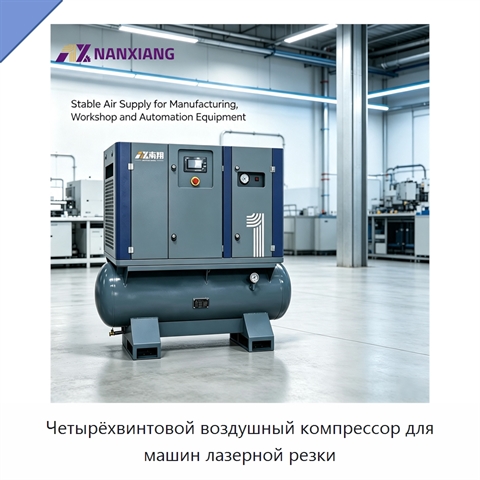 Четырёхвинтовой воздушный компрессор для машин лазерной резки