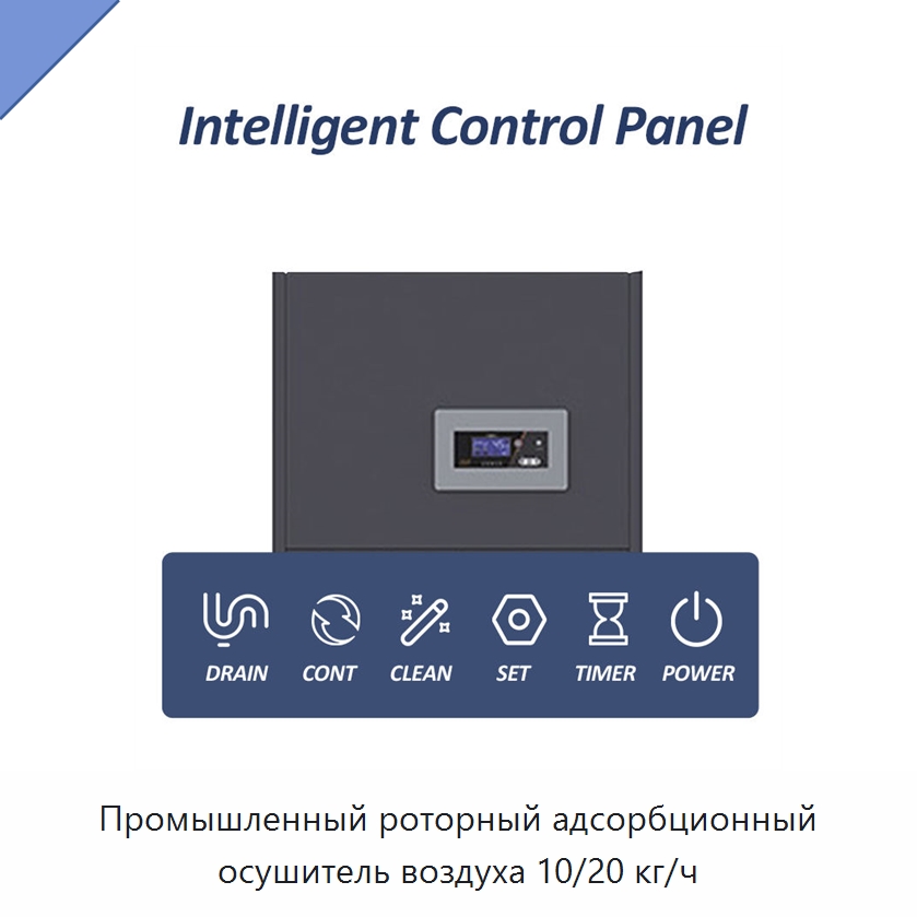 Промышленный роторный адсорбционный осушитель воздуха 10/20 кг/ч