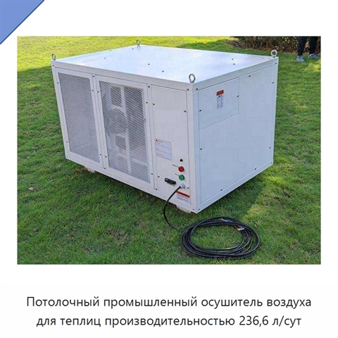 Потолочный промышленный осушитель воздуха для теплиц производительностью 236,6 л/сут