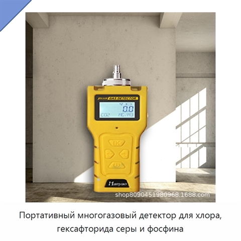 Портативный многогазовый детектор для хлора, гексафторида серы и фосфина